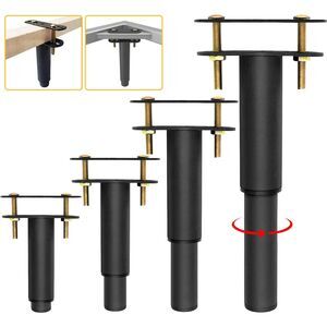 4Pcs Metal Adjustable Height Center Support Leg (7.08" to 13.3")